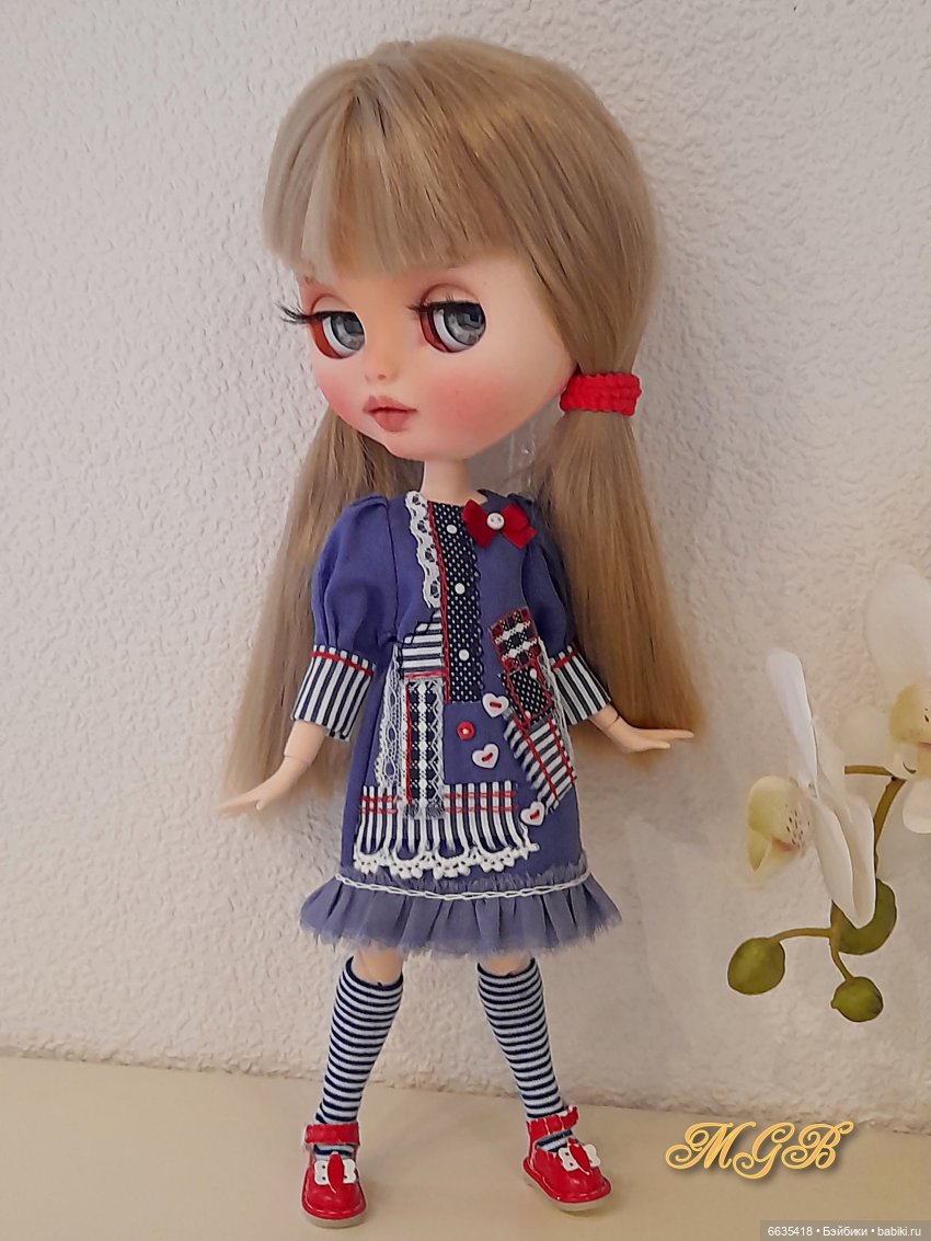 Платьица синего цвета — Одежда и обувь для кукол своими руками: фото (фото 2)