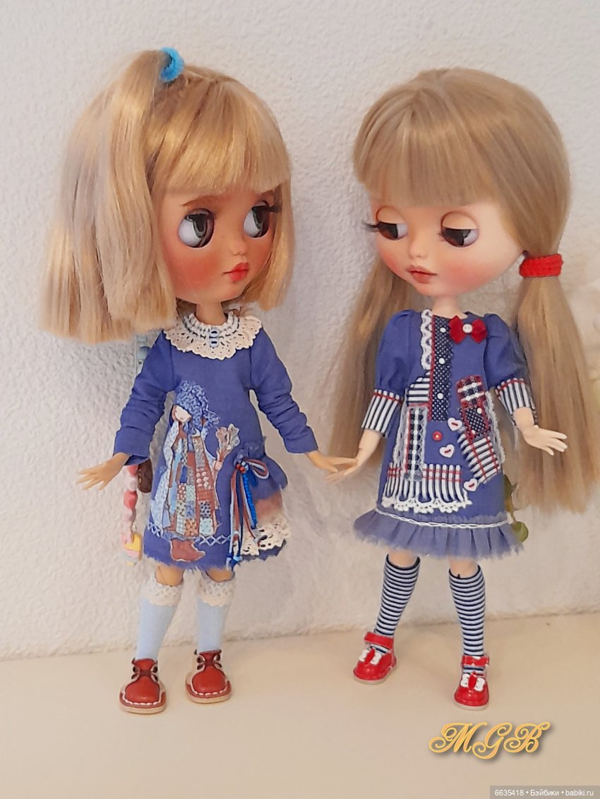 Платьица синего цвета — Одежда и обувь для кукол своими руками: фото