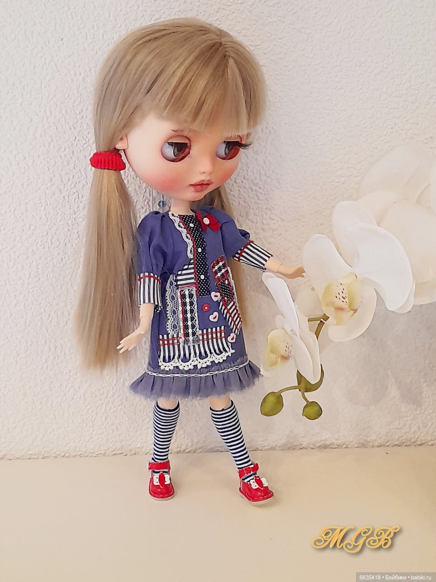 Платьица синего цвета — Одежда и обувь для кукол своими руками: фото (фото 5)