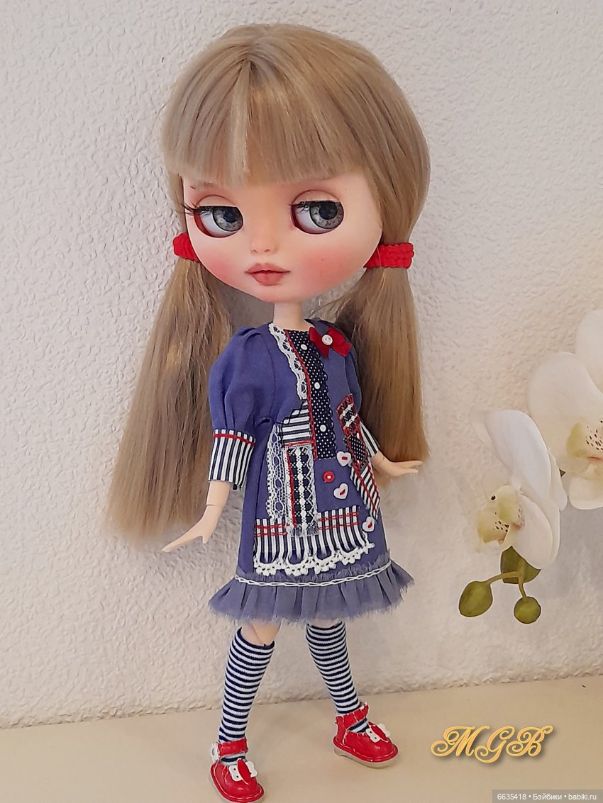 Платьица синего цвета — Одежда и обувь для кукол своими руками: фото