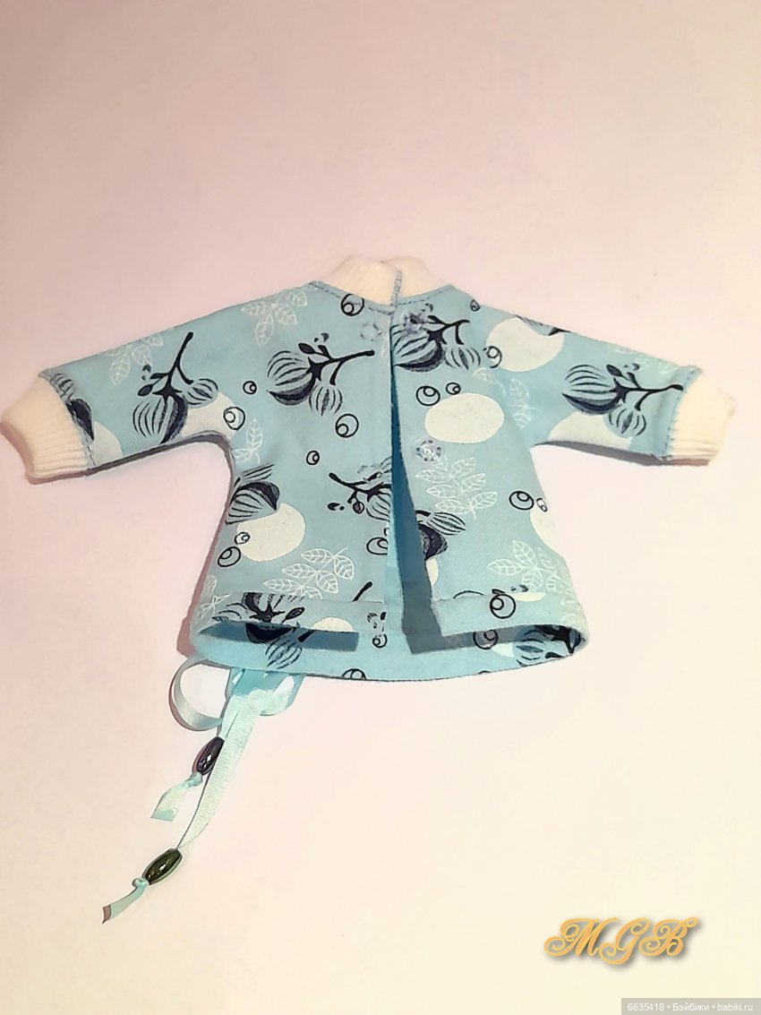 МК «Шьём платья, топы, свитшоты с цельнокроеным рукавом для кукол Блайз ростом 30 см» (фото 10)