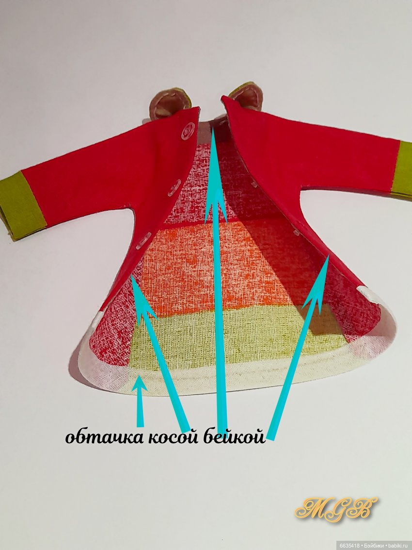 МК «Шьём платья, топы, свитшоты с цельнокроеным рукавом для кукол Блайз ростом 30 см» (фото 7)