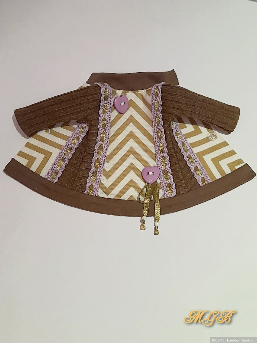 МК «Костюм с цельнокроеным комбинированным топом для кукол Блайз ростом 30 см»