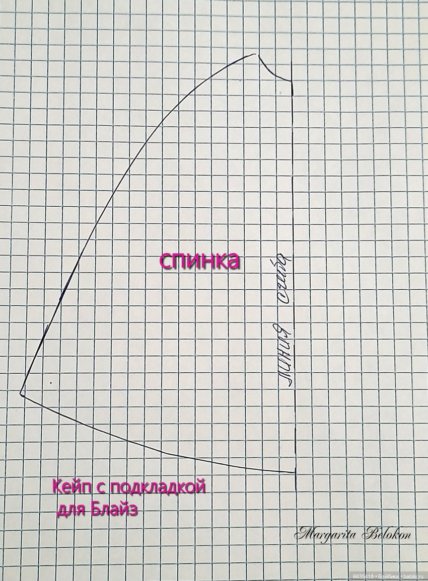 МК «Кейп с подкладкой для кукол Блайз» (фото 5)