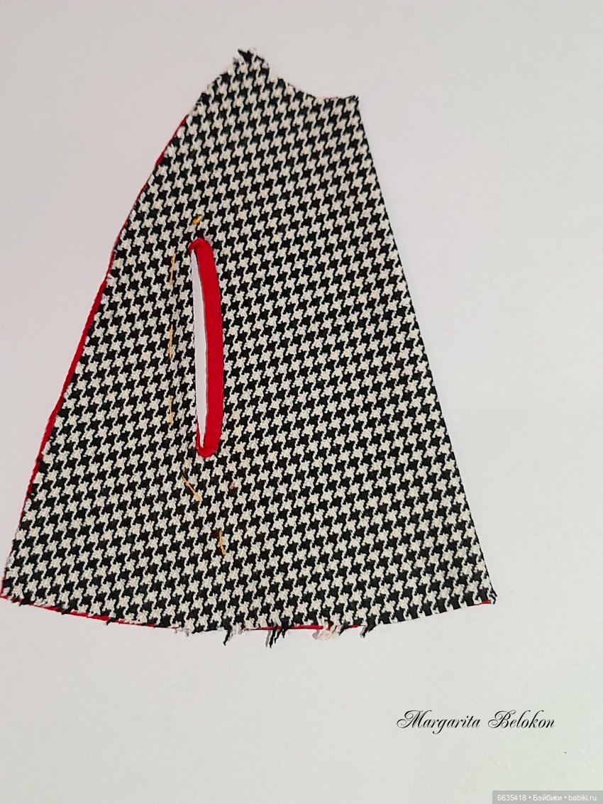 МК «Кейп с подкладкой для кукол Блайз» (фото 8)