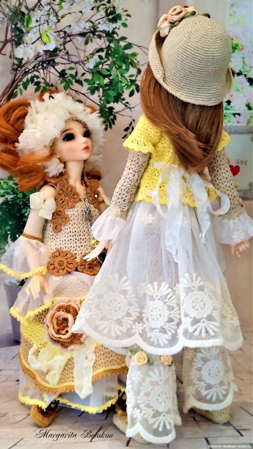 Кружево и гипюр в одежде моих кукол