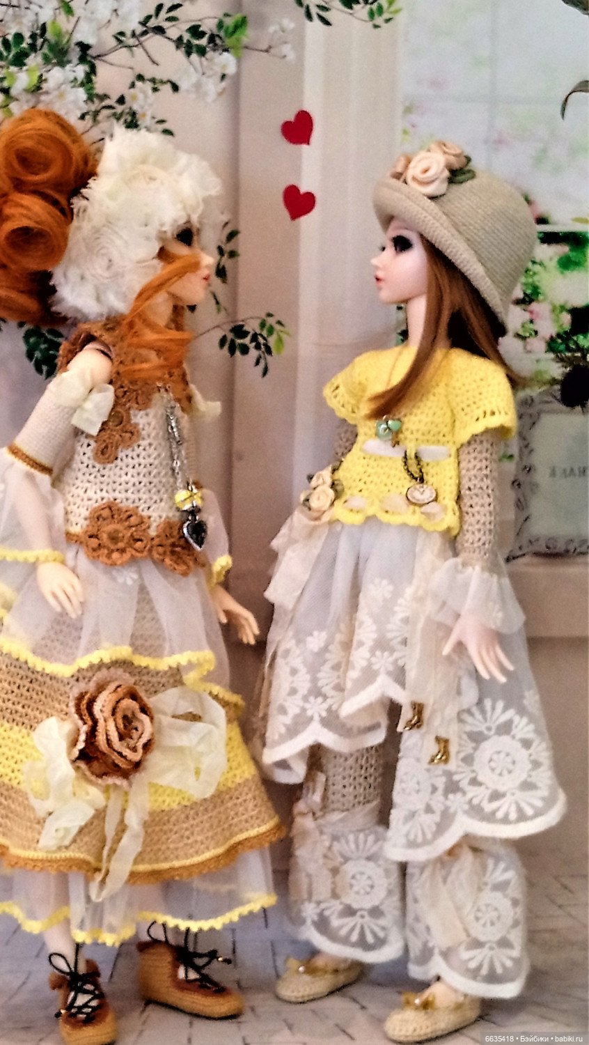 Кружево и гипюр в одежде моих кукол