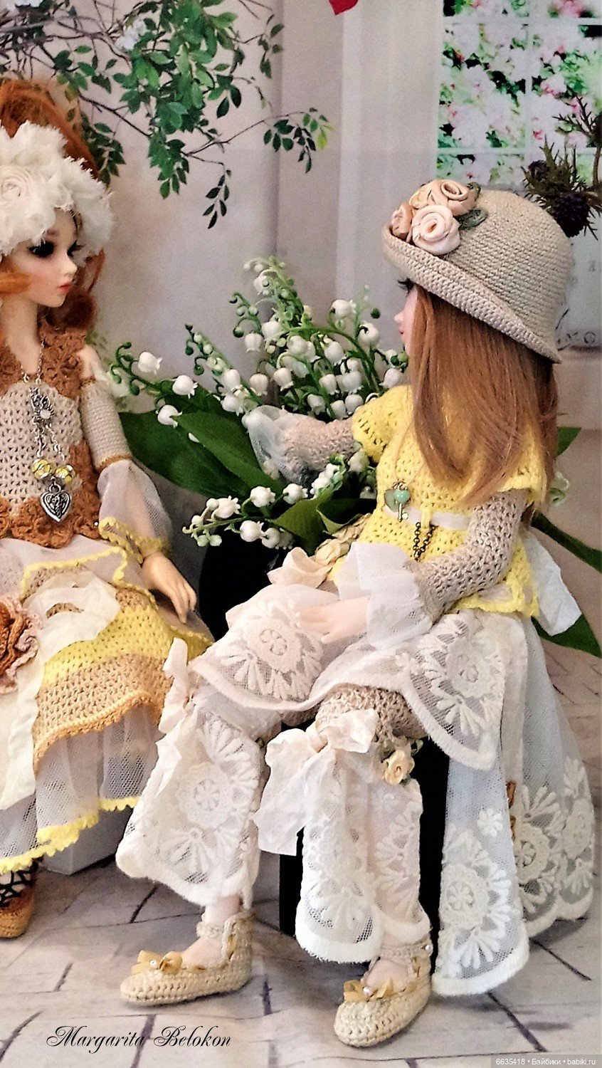 Кружево и гипюр в одежде моих кукол