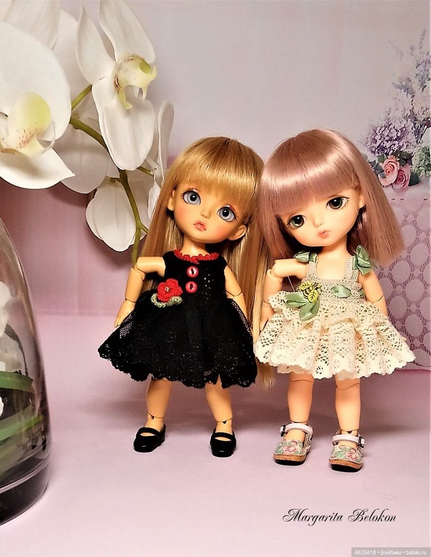 Кружево и гипюр в одежде моих кукол