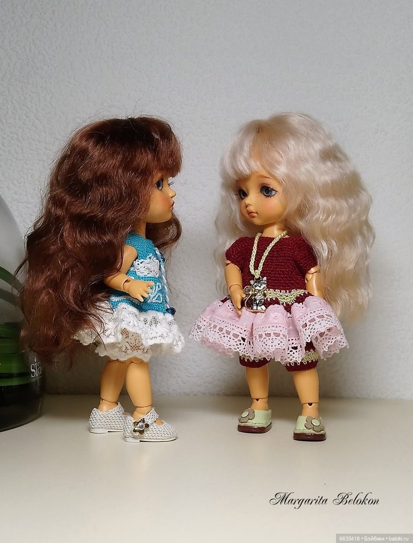 Кружево и гипюр в одежде моих кукол