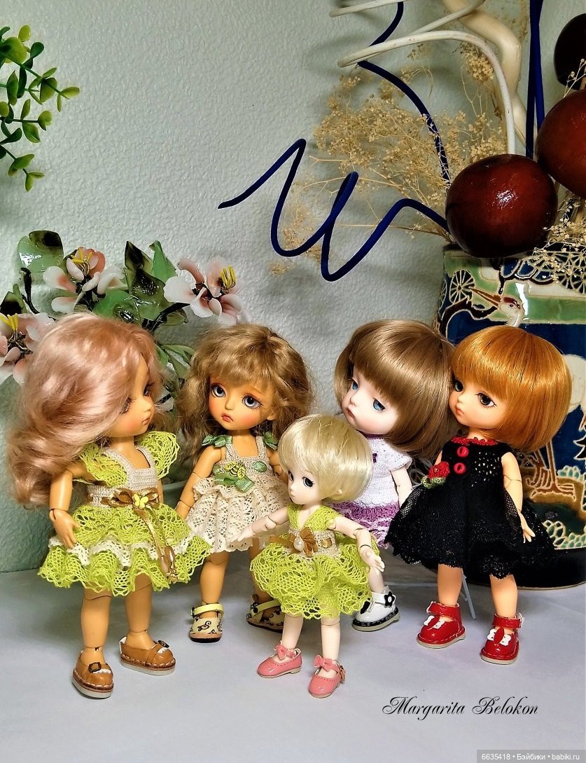 Кружево и гипюр в одежде моих кукол