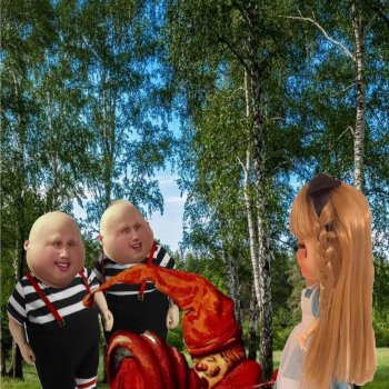 «Алиса в Зазеркалье».  Глава IV. Твидлдум и Твидлди