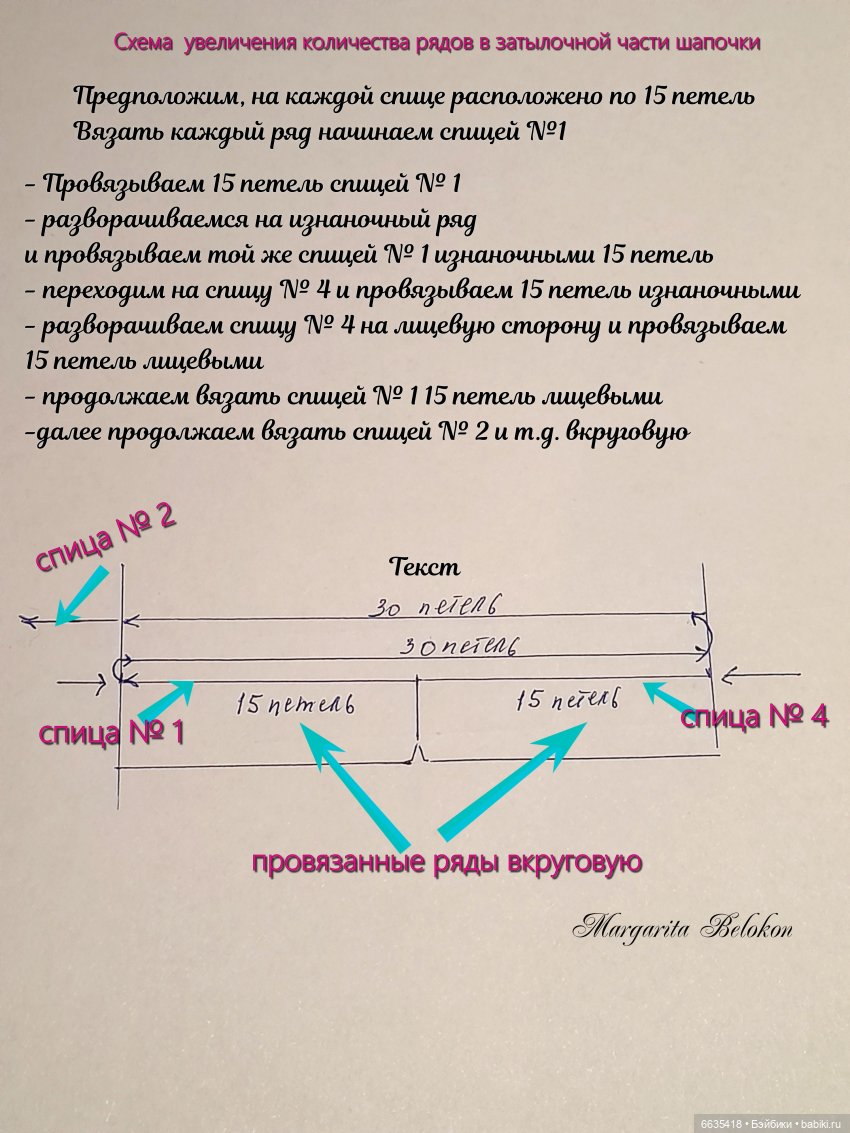 МК «Вяжем шапочку с объёмными ушками для куклы» (фото 9)