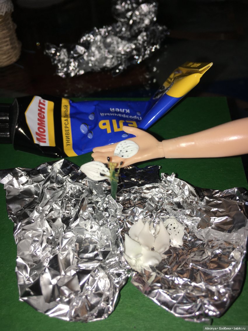 МК Ветка лилии из полимерной глины. Миссис Бэйбики 2020