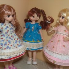 Платье на куклу БЖД 28-30 см Meadow dolls, Имда, стиль Беби doll