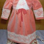 Платье бархат нежное на антикварную куклу