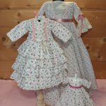 Платье для антикварной или винтажной куклы ростом 40 см