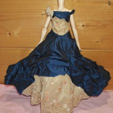 Платье шёлк на куклу Паоло Рейна, БЖД 39-42 см, тоннер