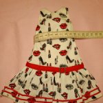 Платье летнее на куклу БЖД в стиле "Париж"