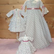 Платье для антикварной или винтажной куклы рост 20-22 см