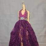 Полупрозрачное платье-сарафан  с голой спинкой на куклу БЖД 40-42 см, сестры Поповы, Мукла