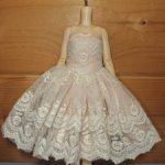 Платье на куклу БЖД 1:6 Fashion шнуровка