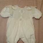Боди белый вельвет, на реборна  или старенькую куклу , пупса 50-55 см