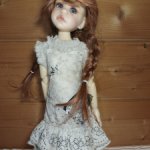 Платье на куклу БЖД MSD  рост 42-45 см