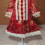 Платье на антикварную или винтажную куклу рост 21-23 см