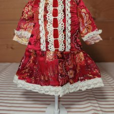 Платье на антикварную или винтажную куклу рост 21-23 см