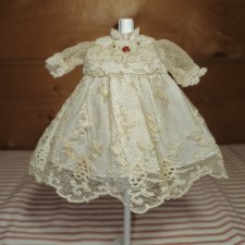 Платье на антикварную или винтажную куклу рост 16 см