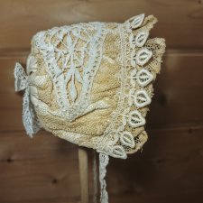 Чепчик на антикварную или винтажную куклу, Реборна