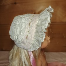 Чепчик, боннет на антикварную или винтажную куклу, пупса, Паола Рейна, Сяоми монст