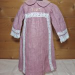 Платье лён на антикварную или винтажную куклу рост 50-55 см