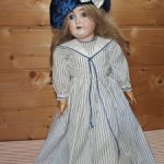 Костюм в морском стиле для винтажной или антикварной куклы, рост 60-65 см