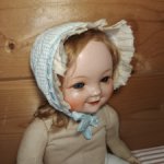 Чепчик на антикварную или винтажную куклу, реплику или Блайз