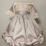 Платье шёлк на антикварную или винтажную куклу рост 27-30 см