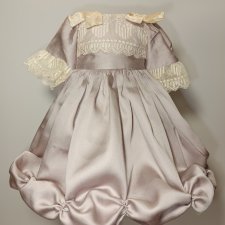 Платье шёлк на антикварную или винтажную куклу рост 27-30 см