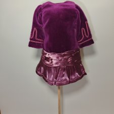 Платье бархат на антикварную или винтажную куклу 28-32 см