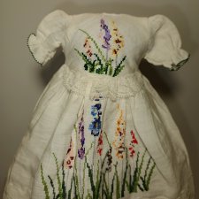 Платье на антикварную или винтажную куклу рост 27-32 см