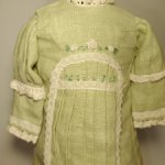 Платье лен на антикварную или винтажную куклу рост 40 см