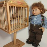 кукла вихтель хенси с птичкой 2008  год