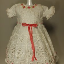 Платье на антикварную или винтажную куклу рост 20-22 см