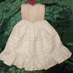 Комплект белья, корсет и нижняя юбка на антикварную куклу