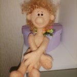 Валяная кукла кудрявый Ванька