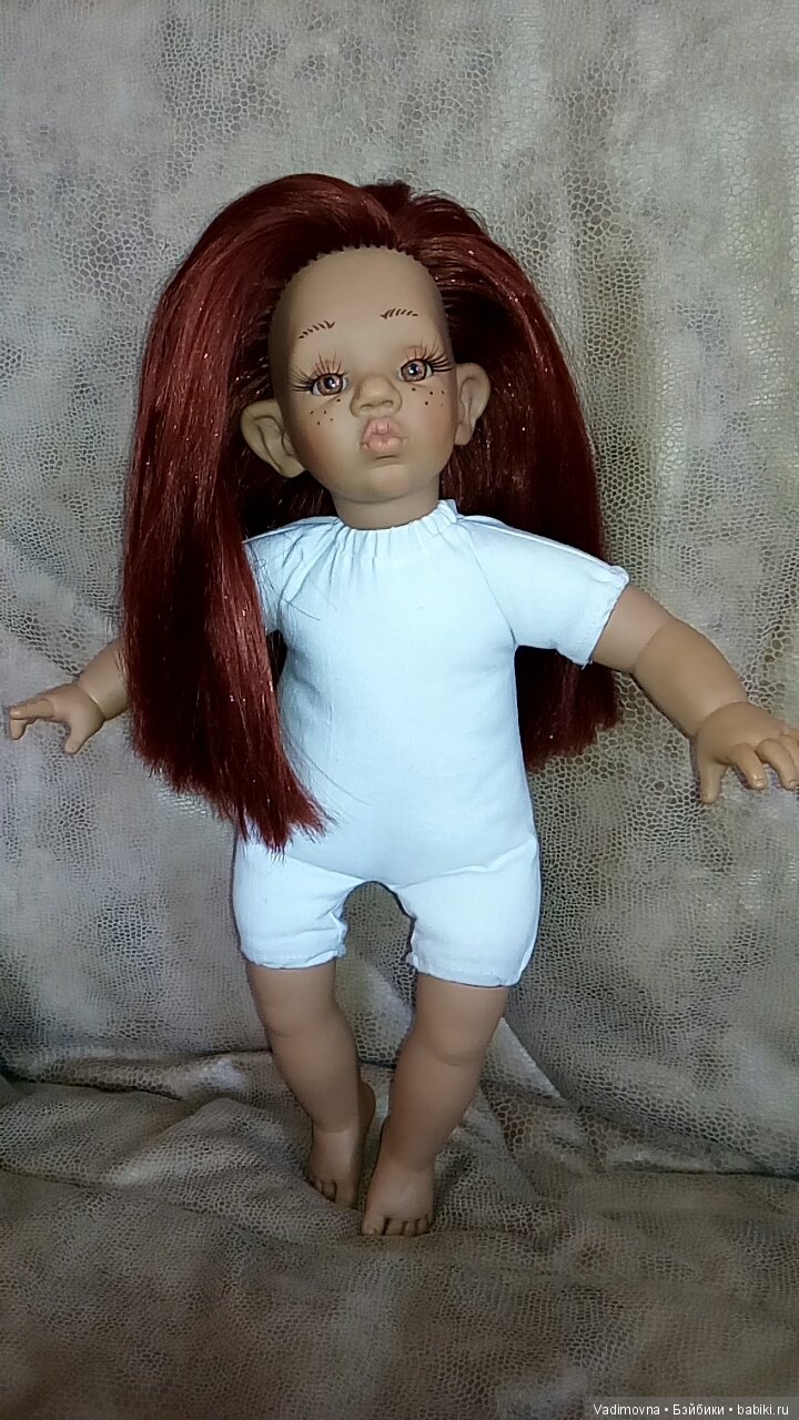 Прошивка волос характерной кукле