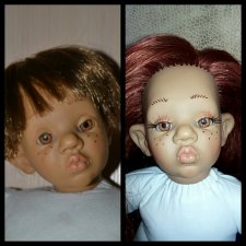 Прошивка волос характерной кукле