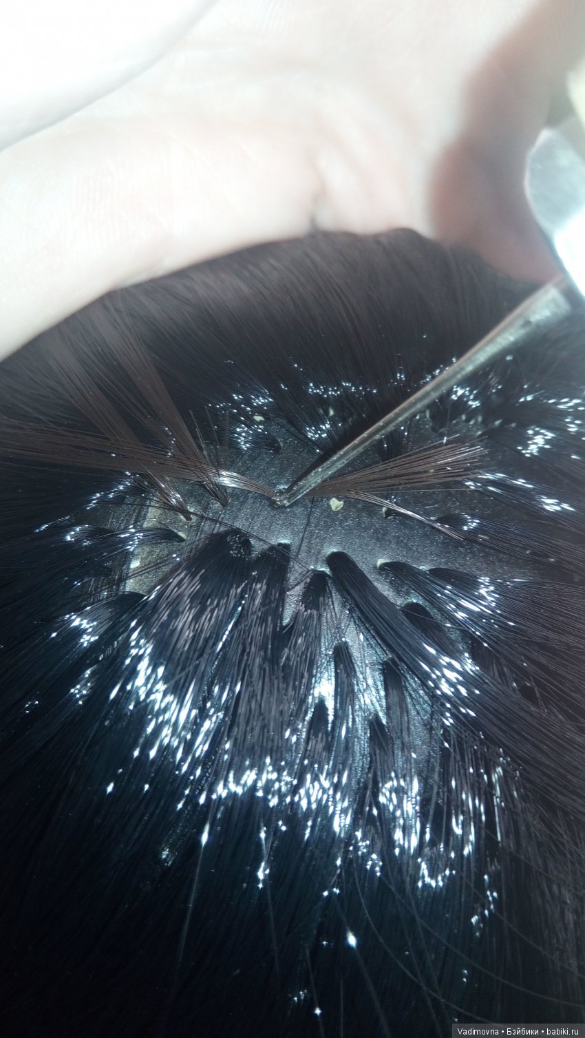 Восстановление прошивки волос виниловой куклы (фото 6)