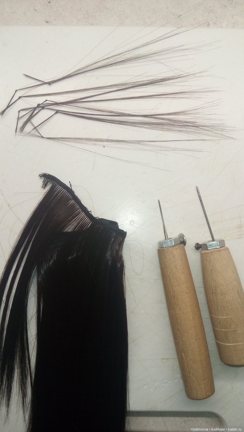 Восстановление прошивки волос виниловой куклы | Бэйбики Восстановление прошивки волос виниловой куклы (фото 2)