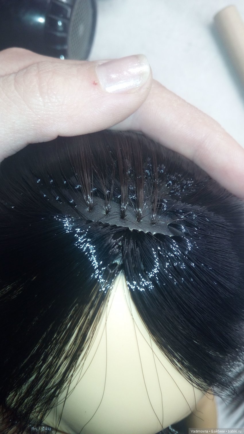 Восстановление прошивки волос виниловой куклы | Бэйбики Восстановление прошивки волос виниловой куклы (фото 7)